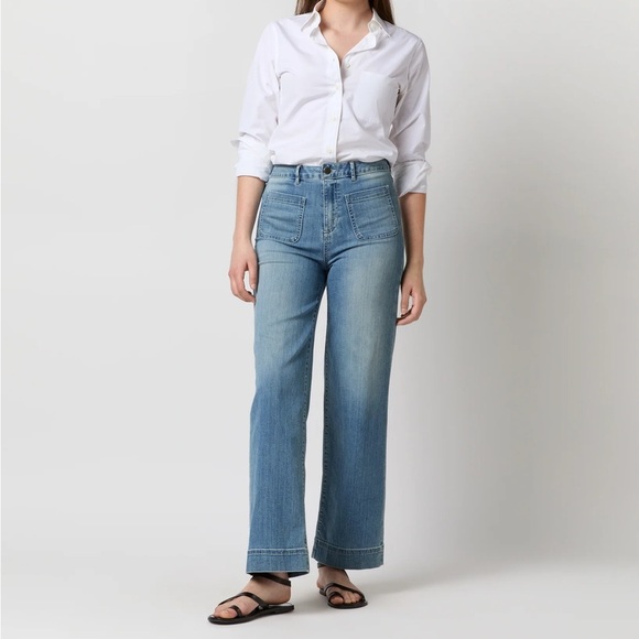 Ann Mashburn Coco Patch Pocket Jean in "7-Year Indigo Stretch Denim" Size 32 - Picture 4 of 16